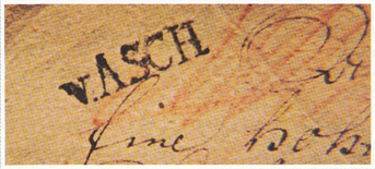 Die älteste Stempel des Postamtes Asch