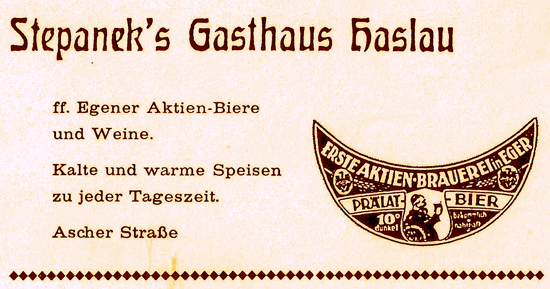 Anzeige Gasthaus Stepanek