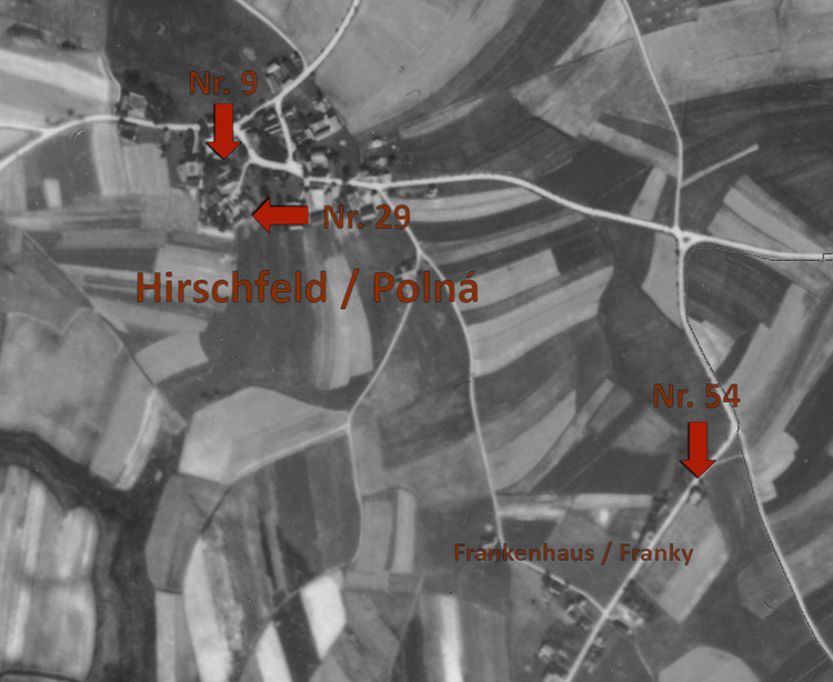 Luftaufnahme Hirschfeld 1948
