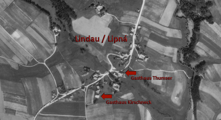 Luftaufnahme Lindau 1948
