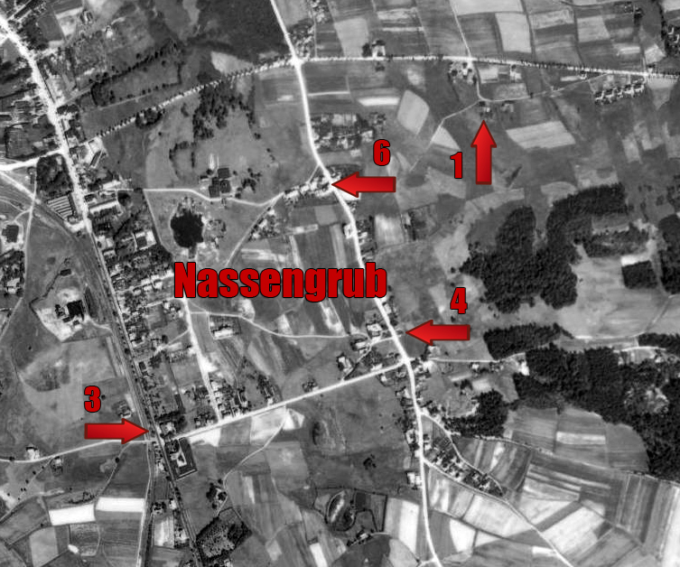 Nassengrub Luftaufnahme 1948