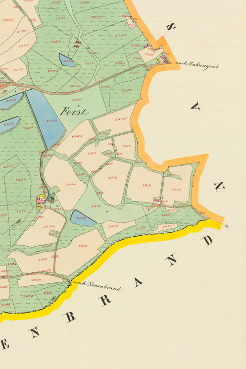 Mapa z roku 1841
