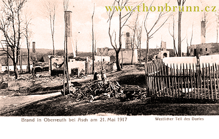 Oberreuther požár obce 1917