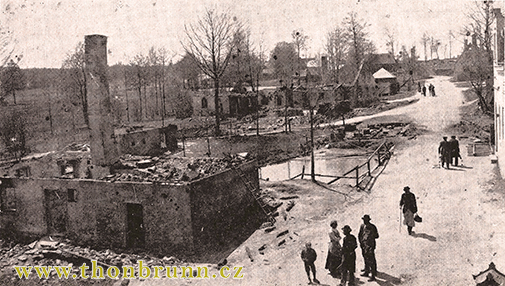 Oberreuther požár obce 1917