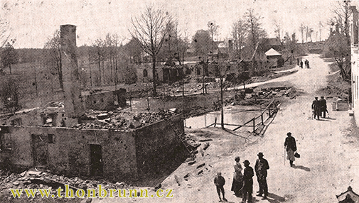Oberreuther požár obce 1917 Oberreuther požár obce 1917