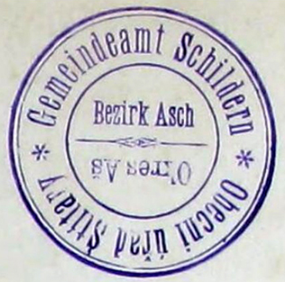 Schildern Gemeinde-Stempel