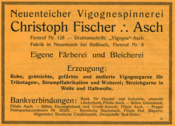 Anzeige Spinnerei 1923