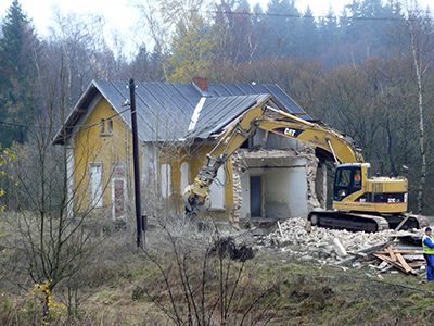 Ende der Thonbrunner Bahnstation