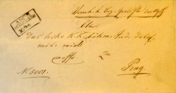 Pohlednice Asch 1844 Pohlednice Asch 1844