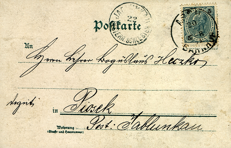 Pohlednice Asch 1886 Pohlednice Asch 1886