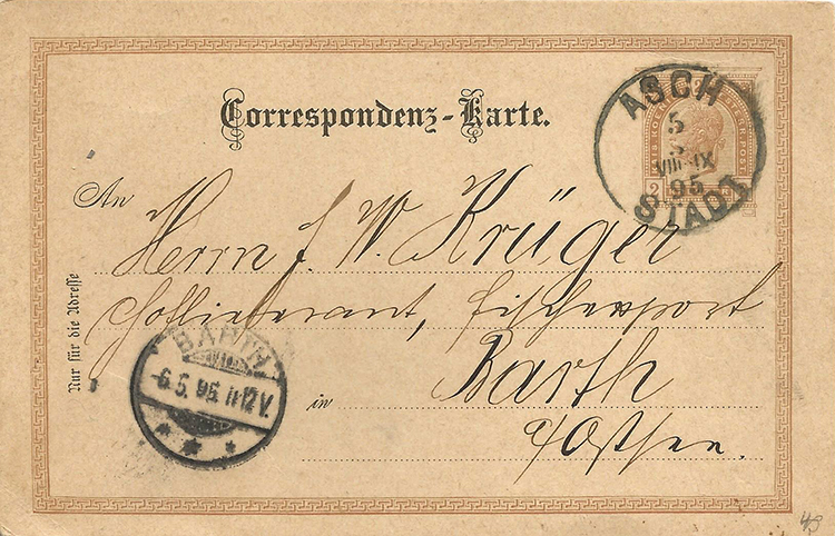 Pohlednice Asch 1895 Pohlednice Asch 1895