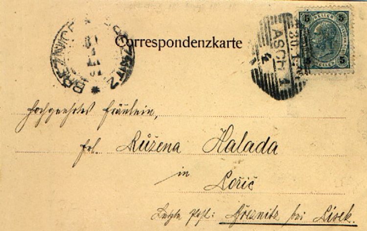 Pohlednice Asch 1899 Pohlednice Asch 1899