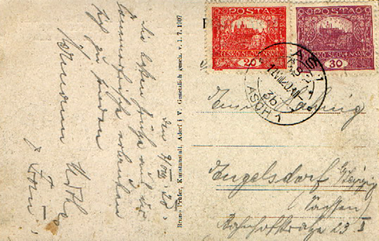 Pohlednice Asch 1920 Pohlednice Asch 1920