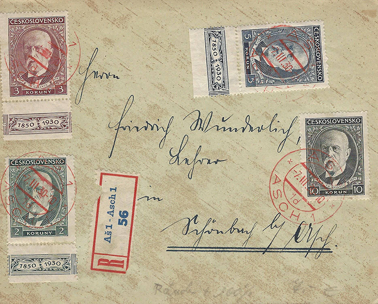 Pohlednice Asch 1920 Pohlednice Asch 1920
