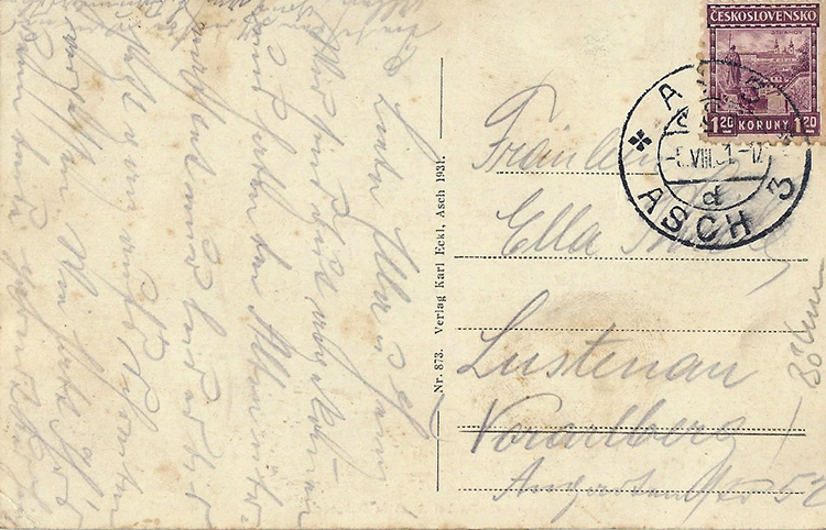 Pohlednice Asch 1931 Pohlednice Asch 1931