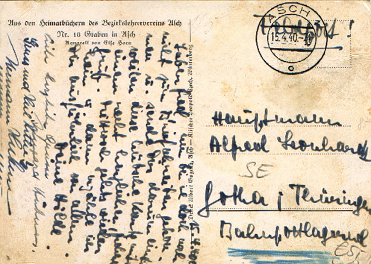 Pohlednice Asch 1940 Pohlednice Asch 1940
