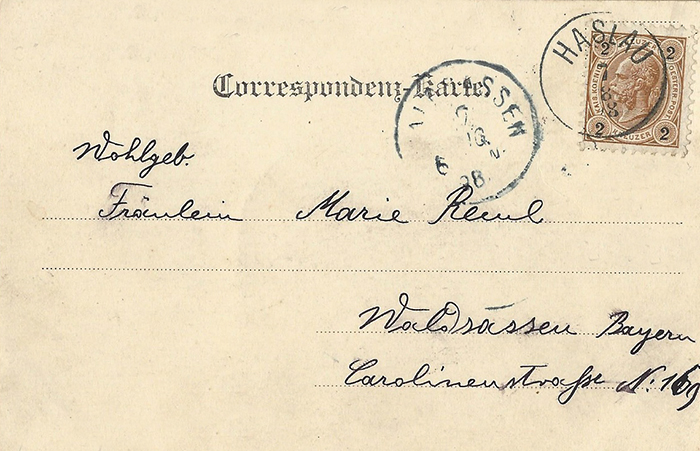 Brief von 1898
