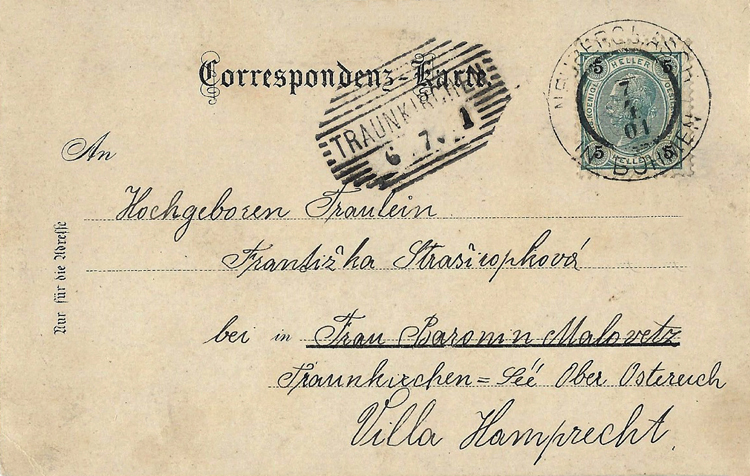 Brief von 1901
