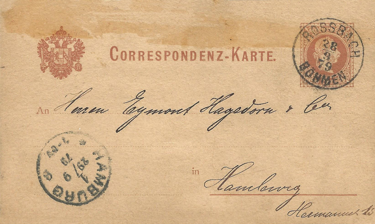 Brief von 1879