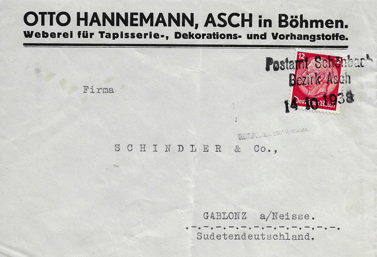 Brief von 1938